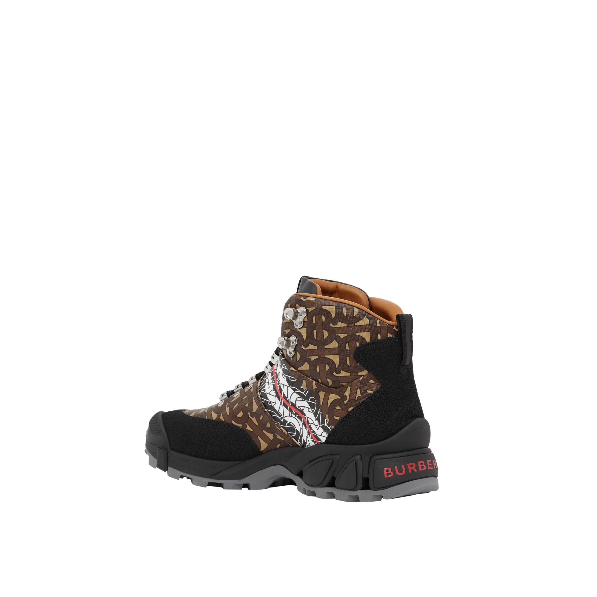 Bottines tor en toile écologique rayée monogram - Noir & marron