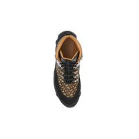 Bottines tor en toile écologique rayée monogram - Noir & marron