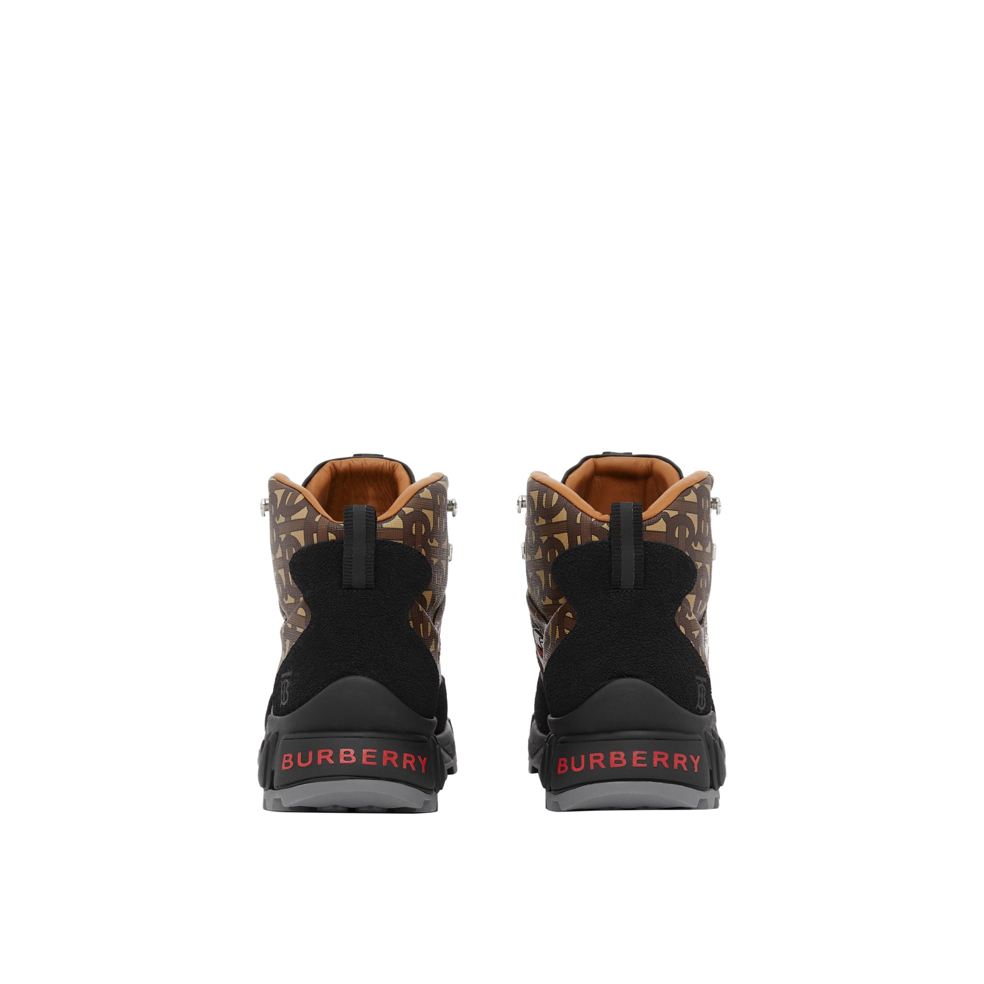 Bottines tor en toile écologique rayée monogram - Noir & marron