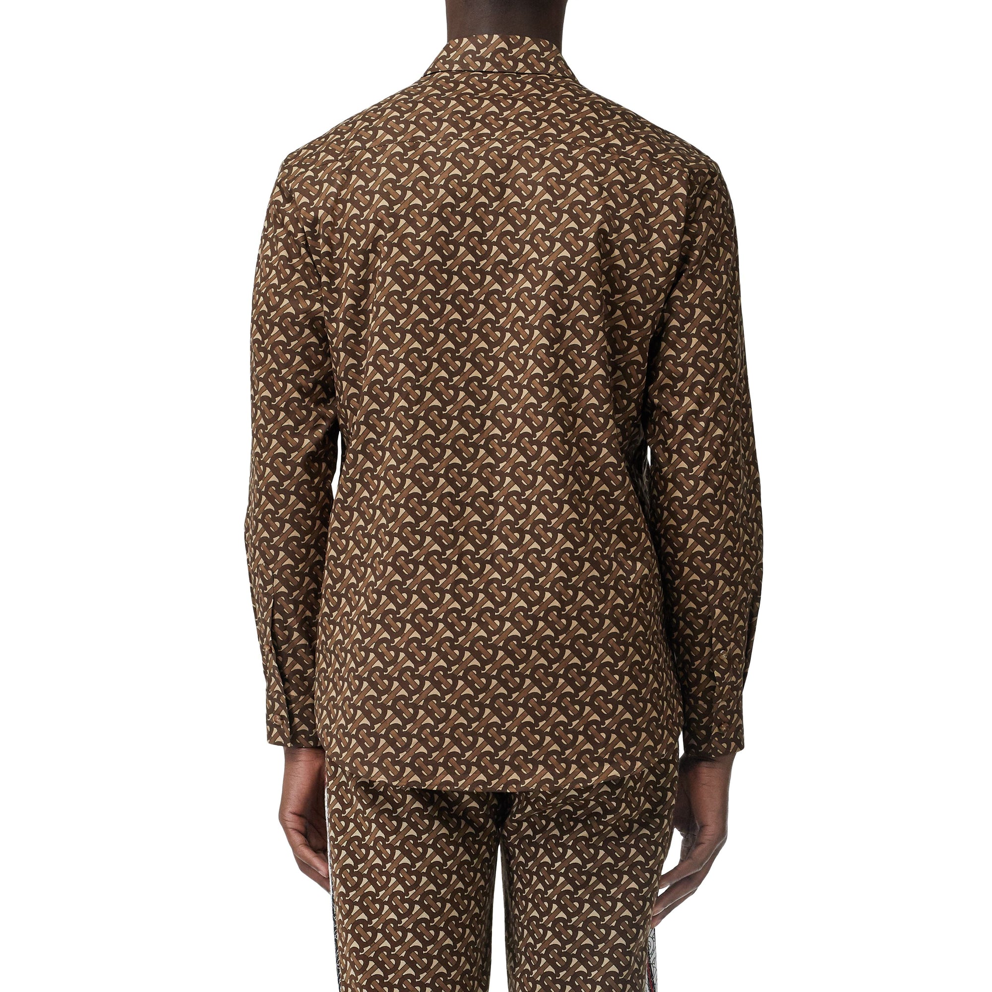 BRIDLE BROWN IP PTTN Chemise en coton rayée Monogram