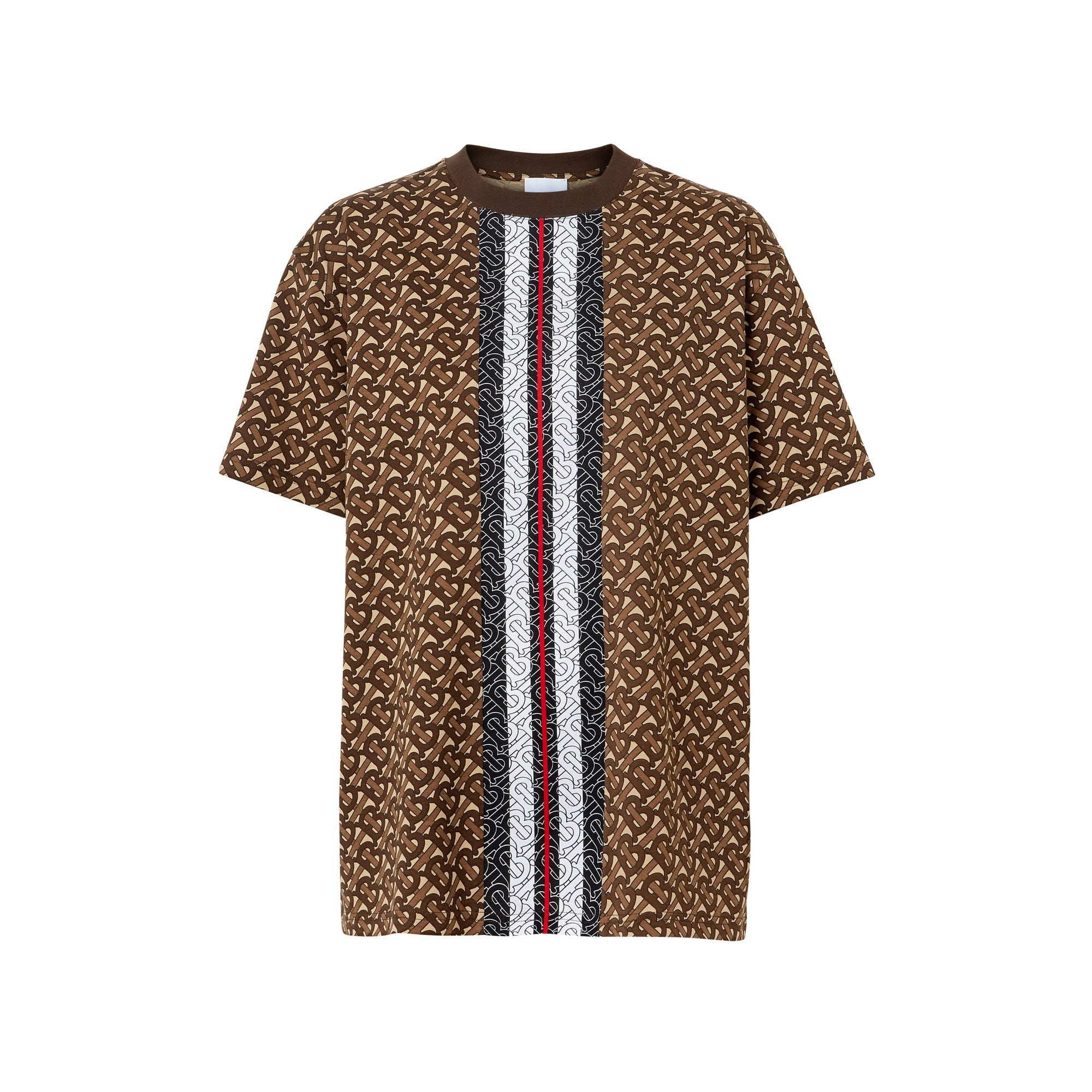 BRIDLE BROWN IP PTTN T-shirt oversize en coton rayé Monogram