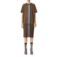 BRIDLE BROWN IP PTTN T-shirt oversize en coton rayé Monogram