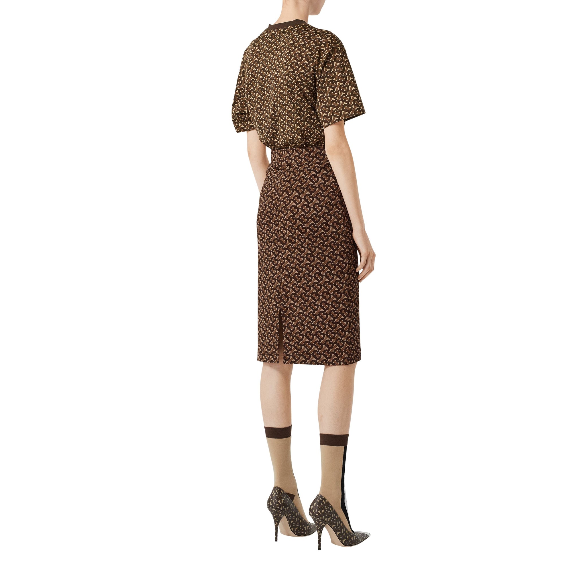 BRIDLE BROWN IP PTTN T-shirt oversize en coton rayé Monogram
