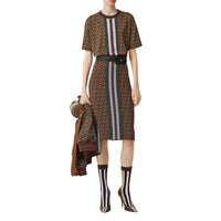 BRIDLE BROWN IP PTTN T-shirt oversize en coton rayé Monogram