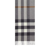 Écharpe en cachemire check - Gris