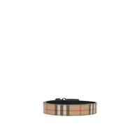 ARCHIVE BEIGE Ceinture en toile écologique Vintage check avec boucle plaque