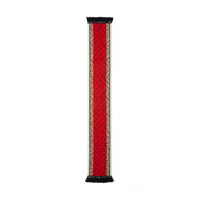 Écharpe en jacquard de cachemire à rayures monogram - Beige & rouge