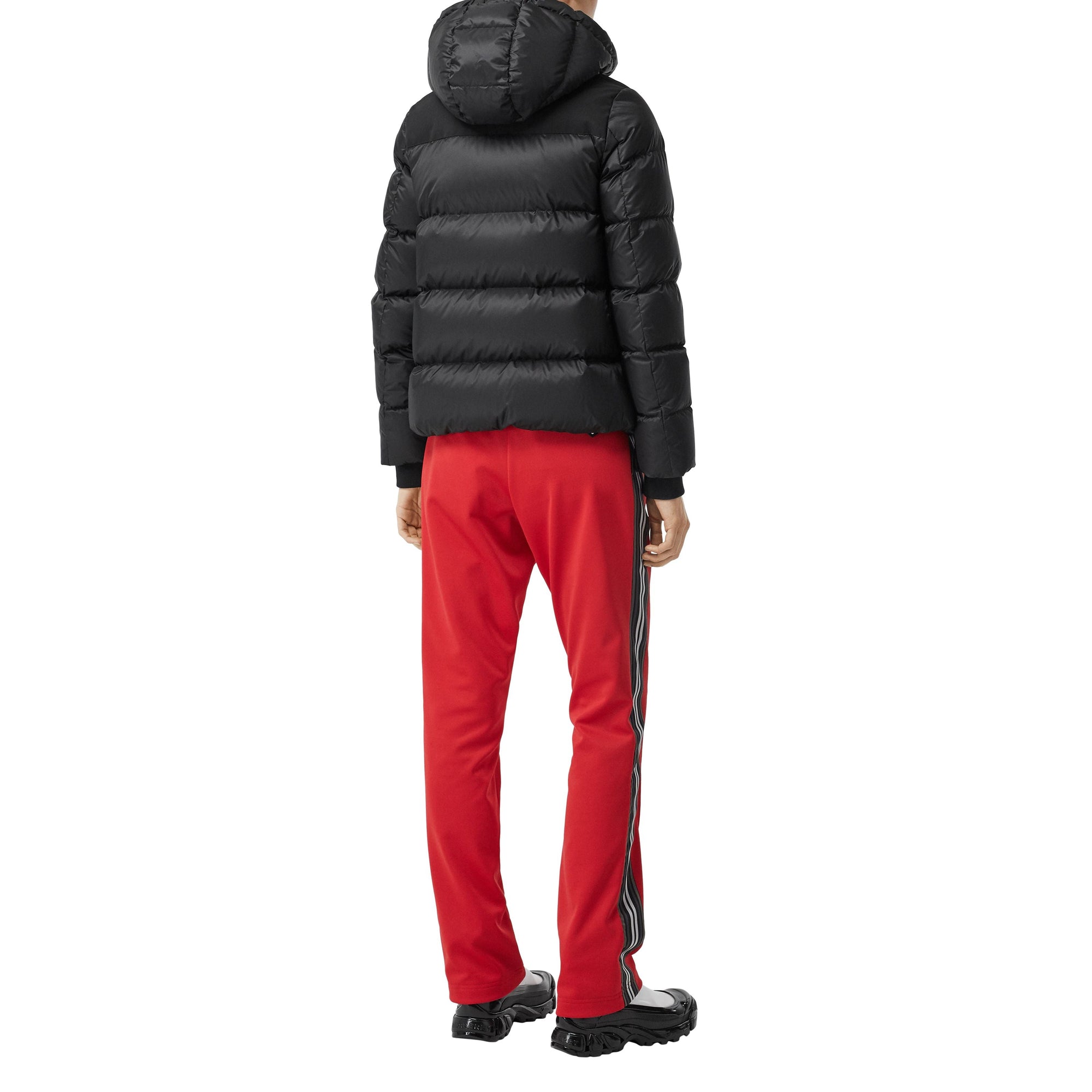 Doudoune à capuche avec logo - Noir