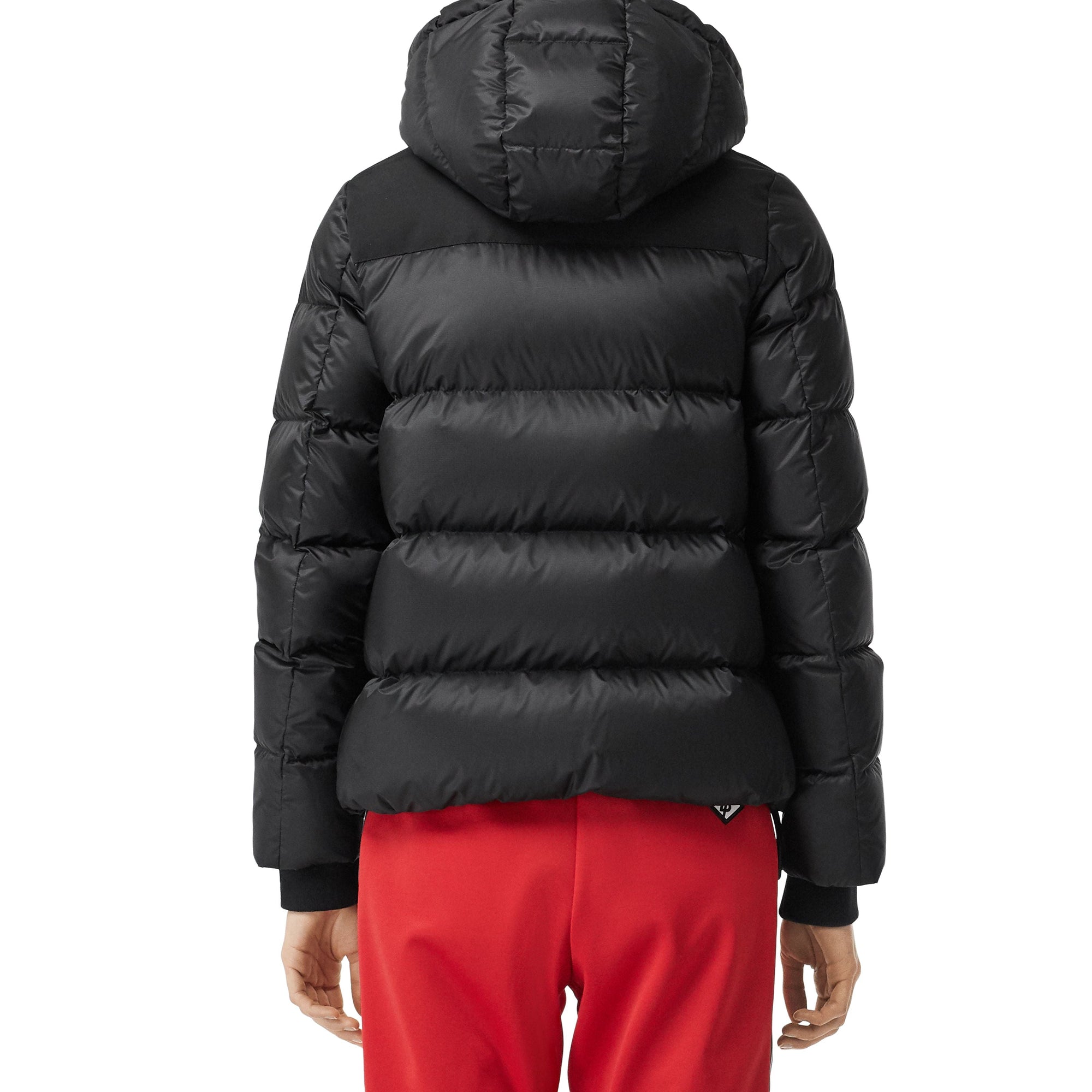 Doudoune à capuche avec logo - Noir