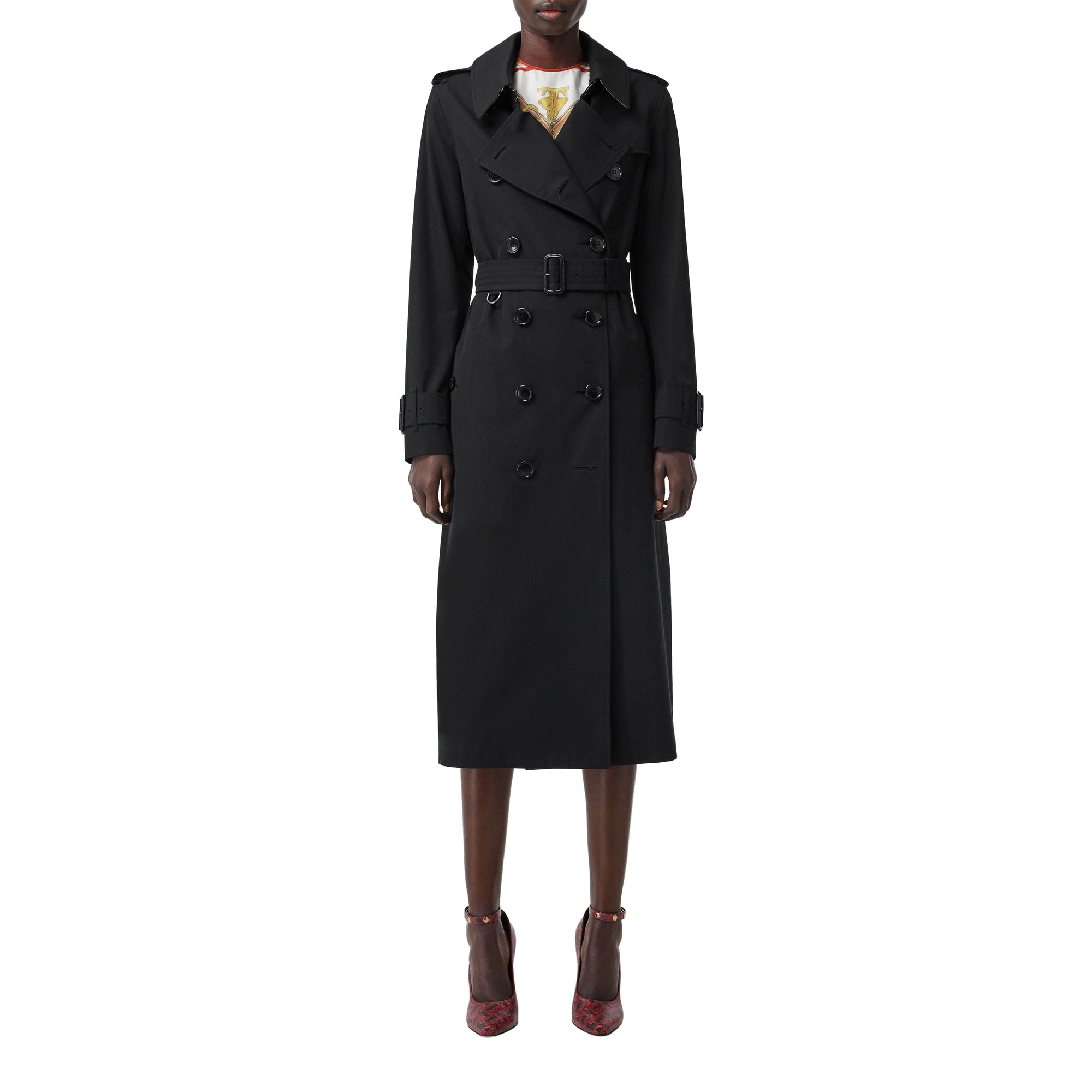 BLACK Trench en gabardine tropicale