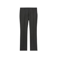 Pantalon de costume classique en flanelle de laine - Anthracite
