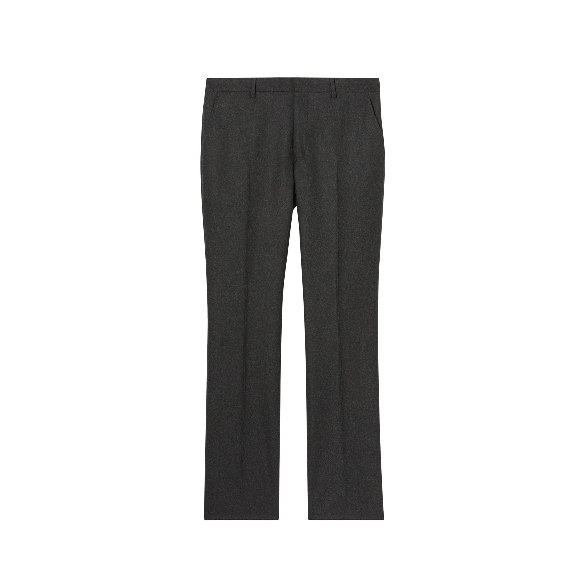Pantalon de costume classique en flanelle de laine - Anthracite