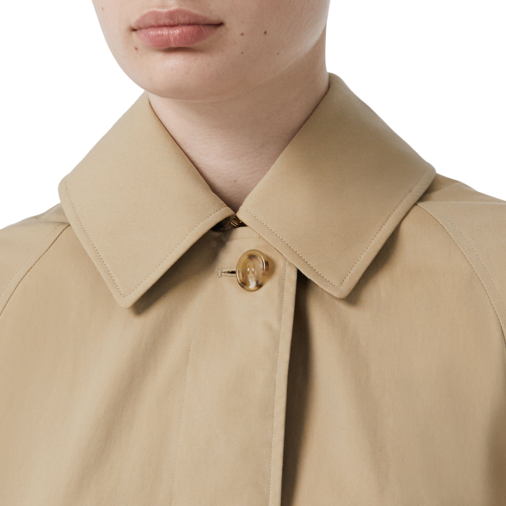 HONEY Manteau évasé en gabardine tropicale avec capuche amovible