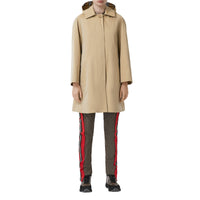 HONEY Manteau évasé en gabardine tropicale avec capuche amovible