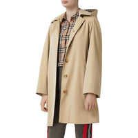 HONEY Manteau évasé en gabardine tropicale avec capuche amovible