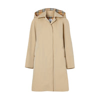 HONEY Manteau évasé en gabardine tropicale avec capuche amovible