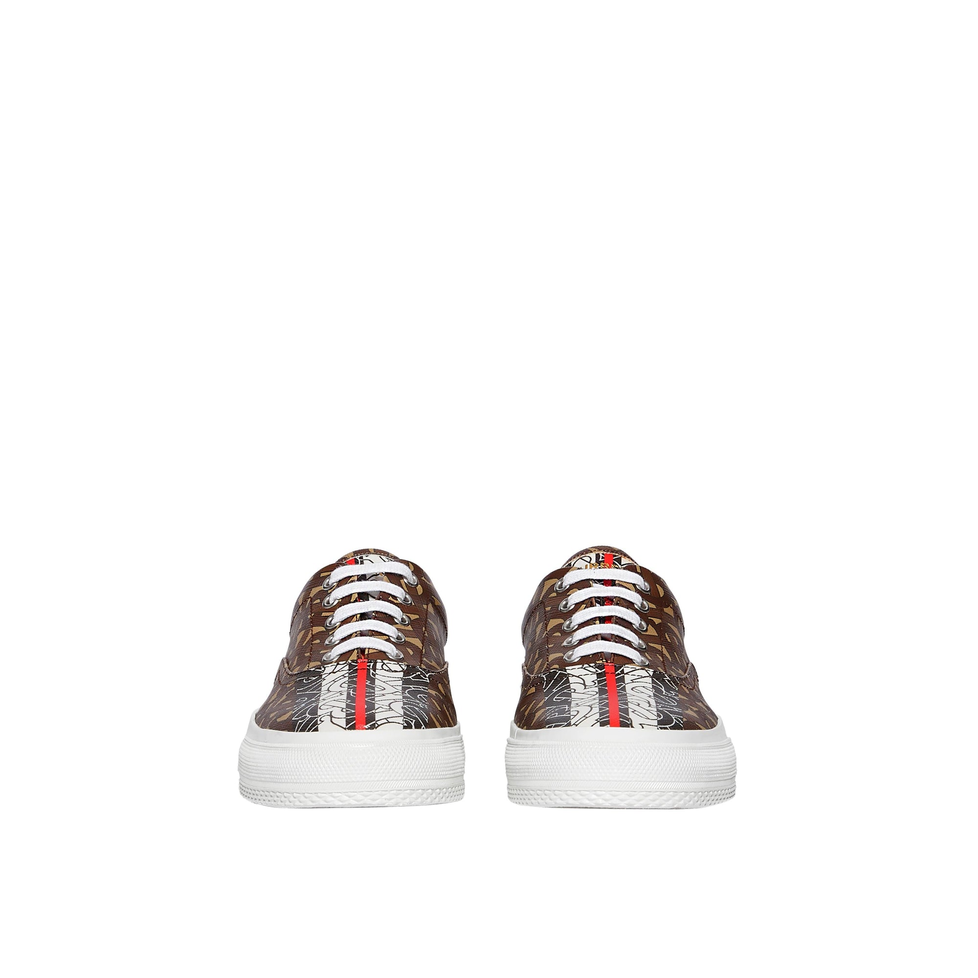 BRIDLE BROWN Sneakers en toile écologique rayées Monogram