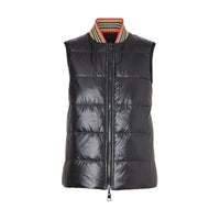 Parka à capuche en nylon enduit avec gilet sans manches amovible - Noir