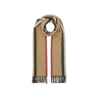 Écharpe réversible en cachemire à rayures iconiques - Beige d'archive