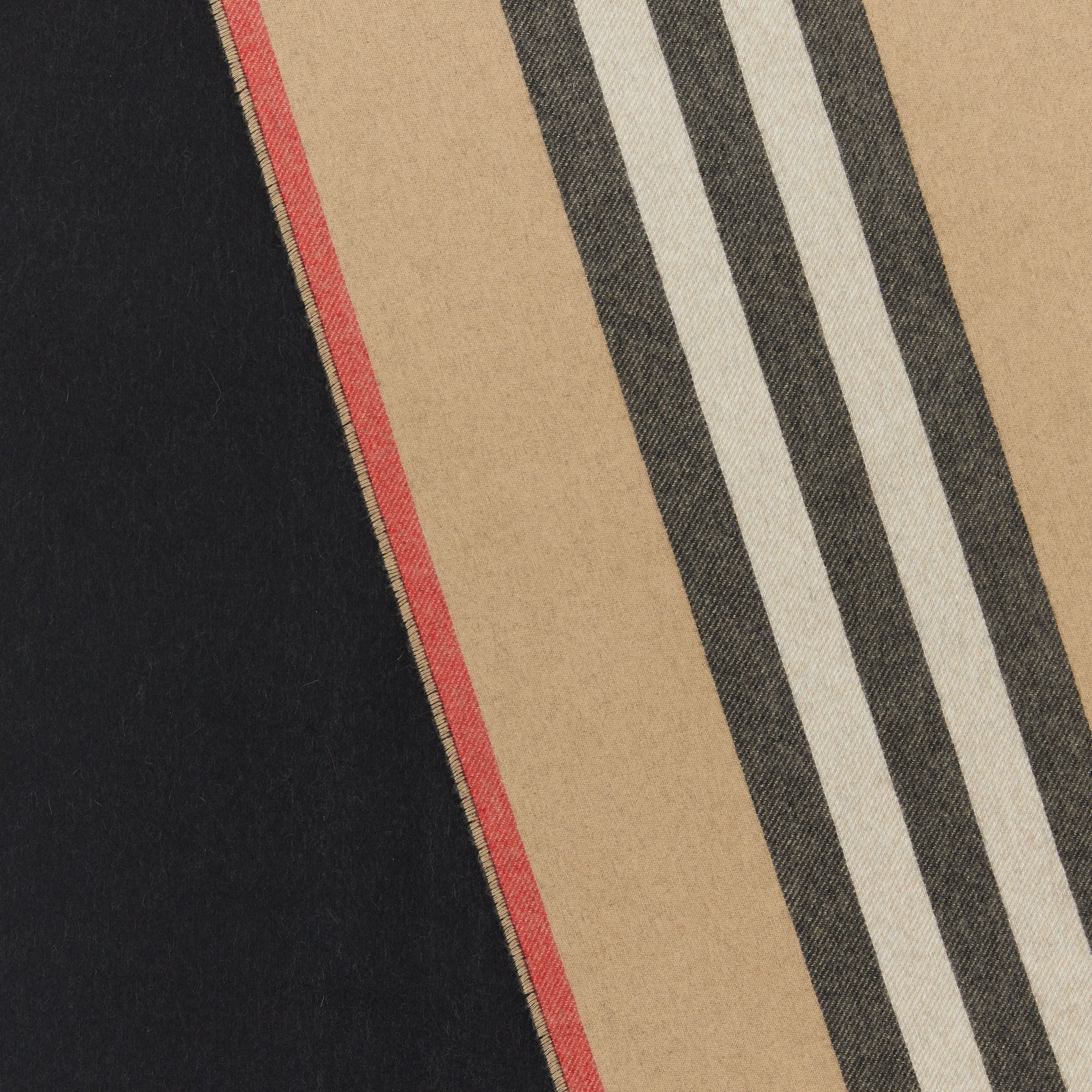 Écharpe réversible en cachemire à rayures iconiques - Beige d'archive