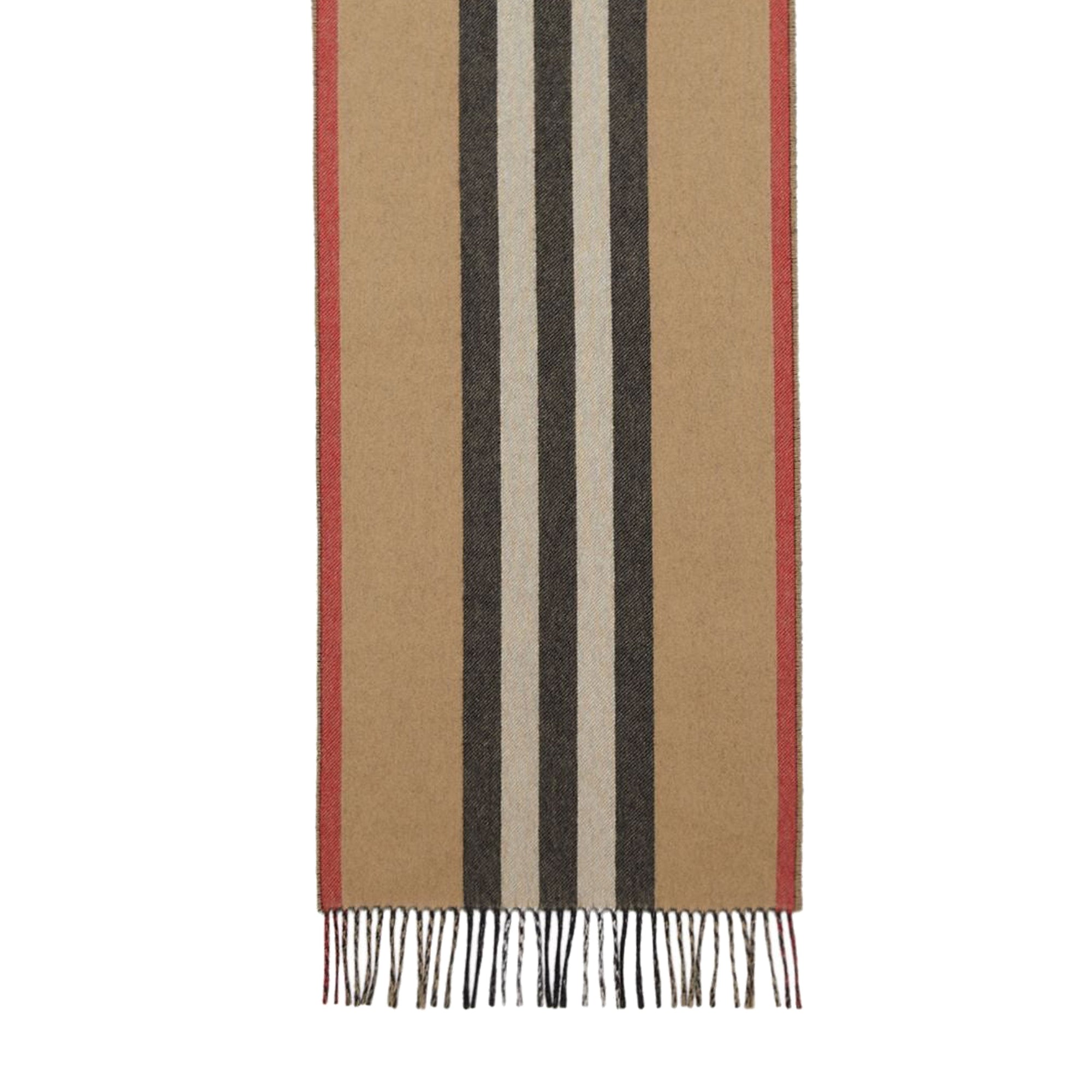 Écharpe réversible en cachemire à rayures iconiques - Beige d'archive