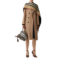 Écharpe réversible en cachemire à rayures iconiques - Beige d'archive