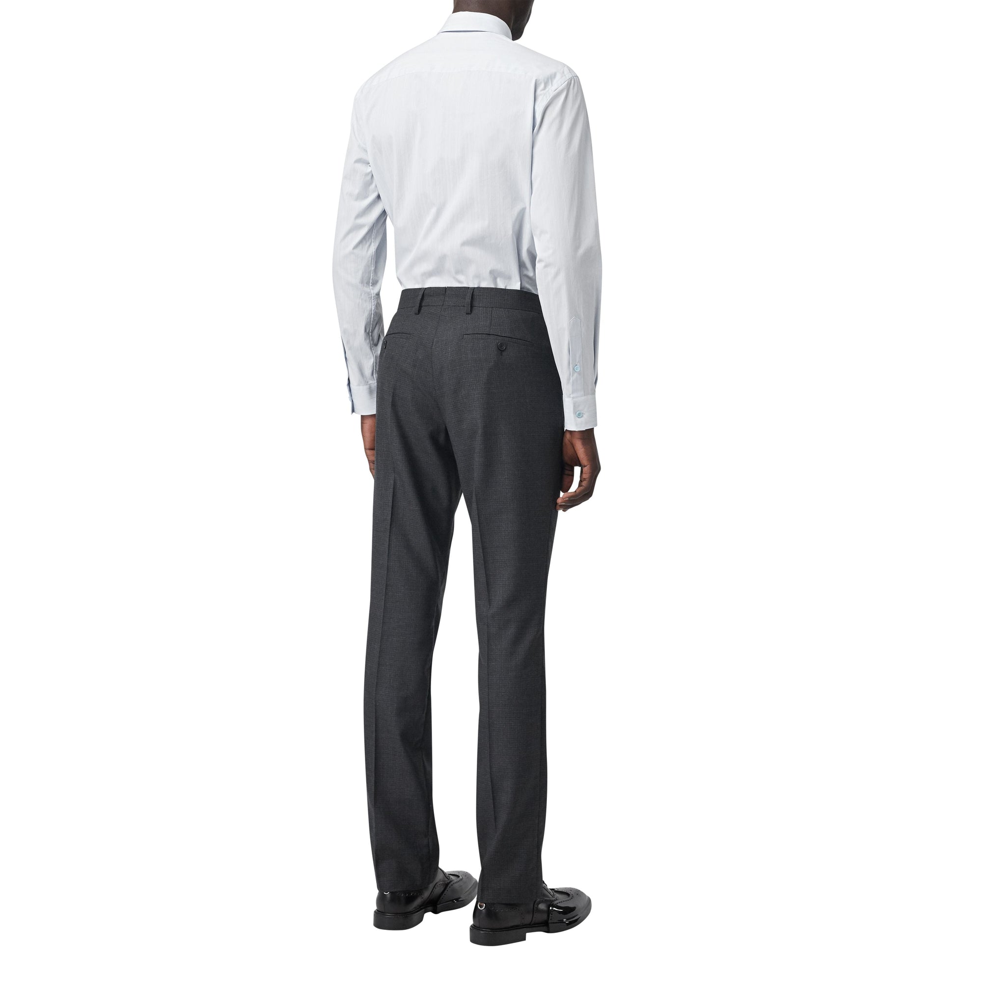 Chemise classique en coton rayée - Bleu Pâle