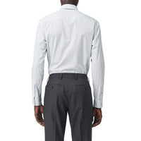 Chemise classique en coton rayée - Bleu Pâle
