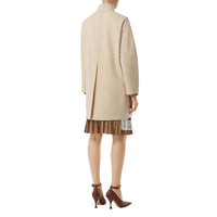 Manteau ajusté en laine et cachemire - Sésame