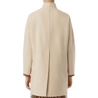 Manteau ajusté en laine et cachemire - Sésame