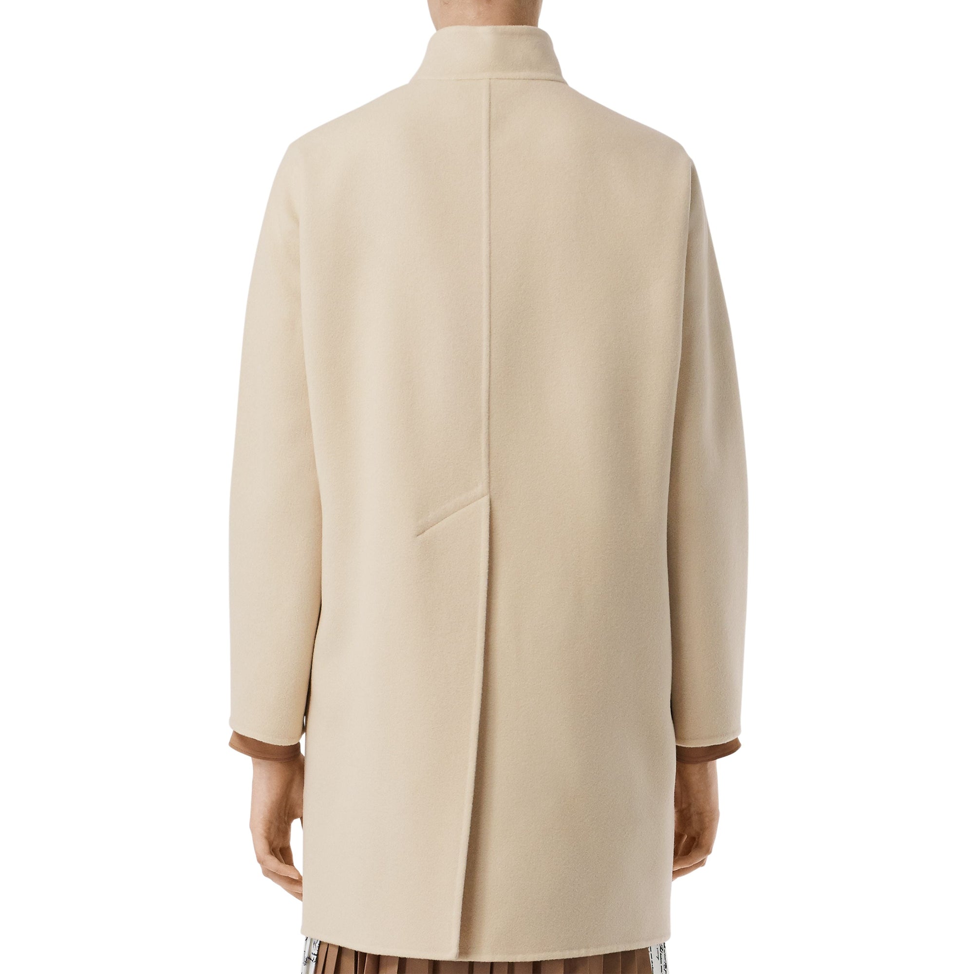 Manteau ajusté en laine et cachemire - Sésame
