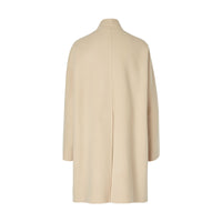 Manteau ajusté en laine et cachemire - Sésame