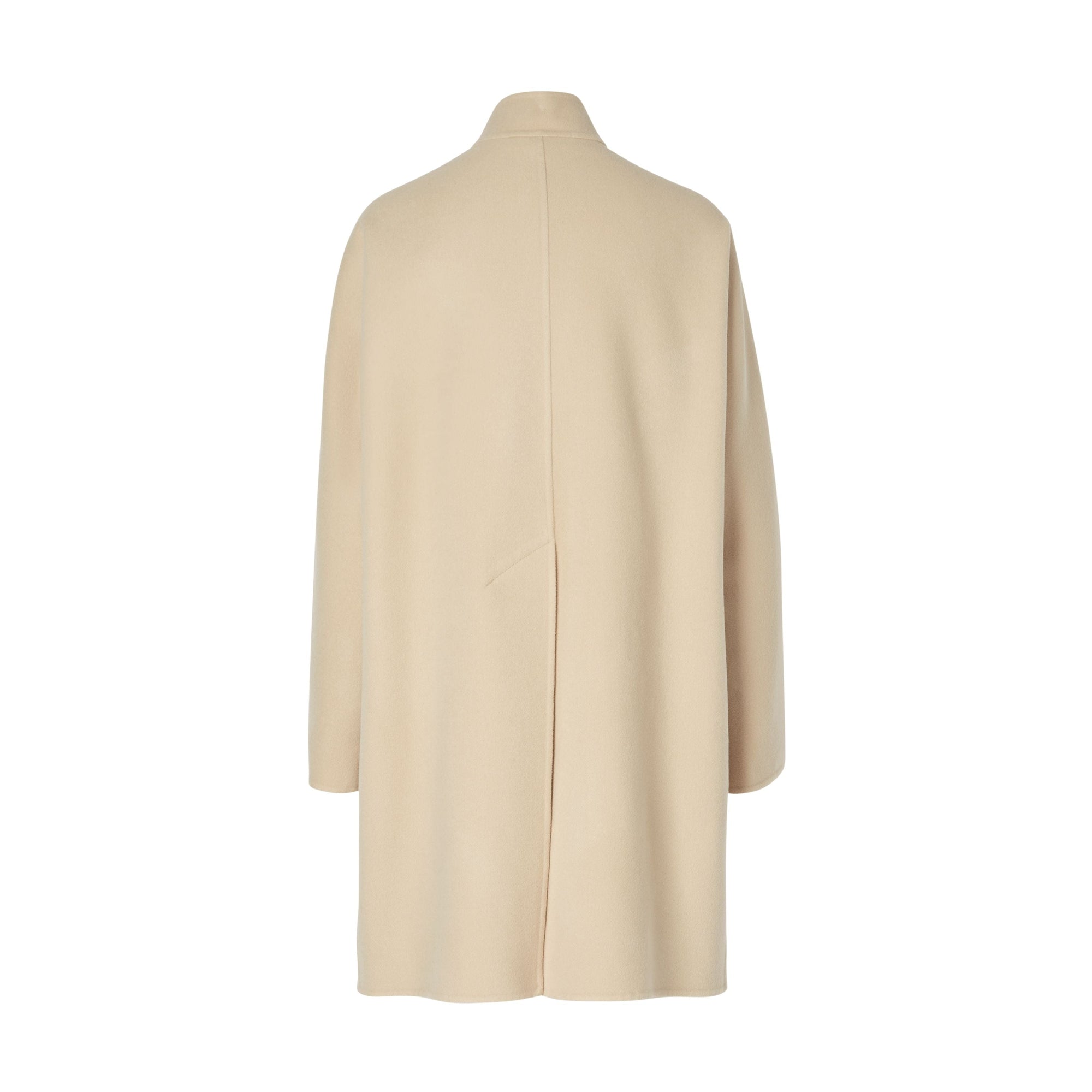 Manteau ajusté en laine et cachemire - Sésame