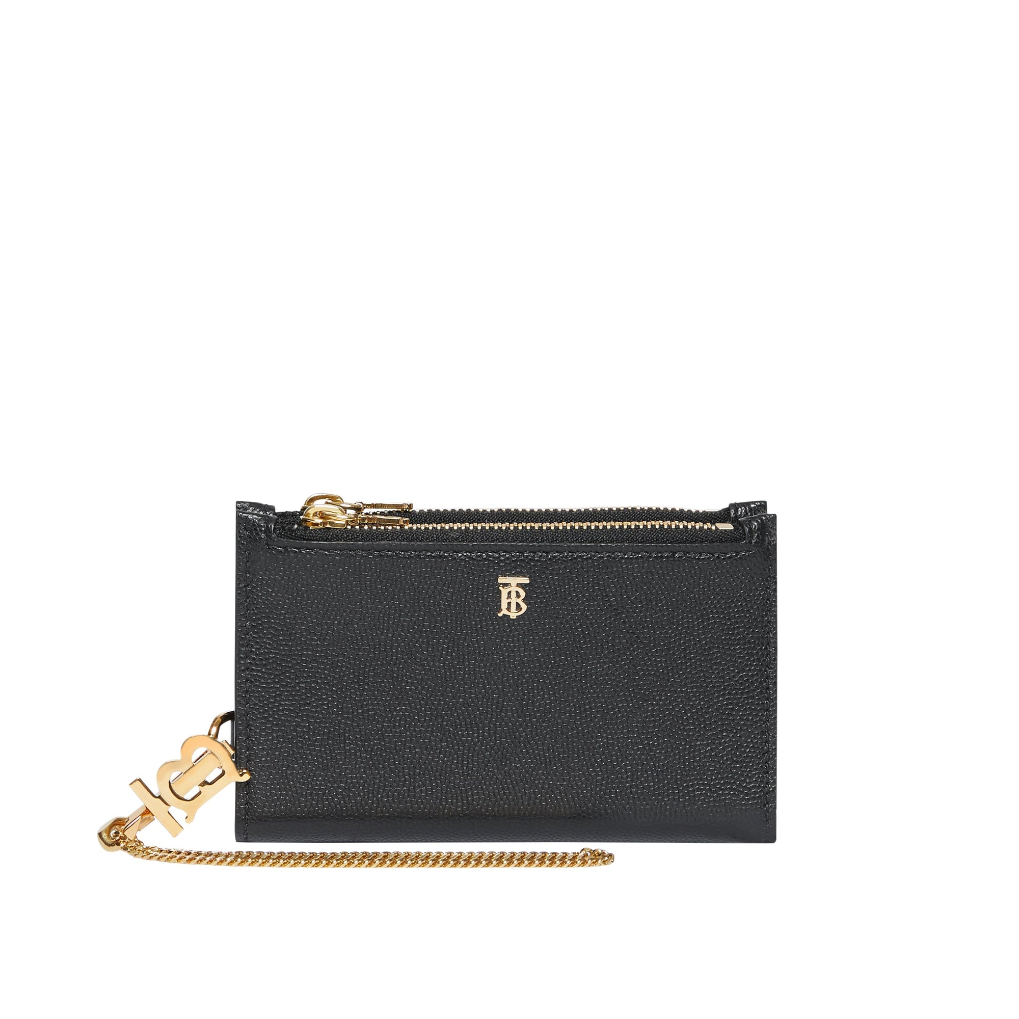 BLACK Portefeuille en cuir Monogram avec dragonne amovible