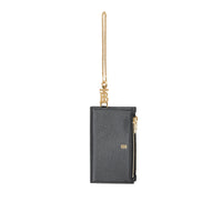 BLACK Portefeuille en cuir Monogram avec dragonne amovible