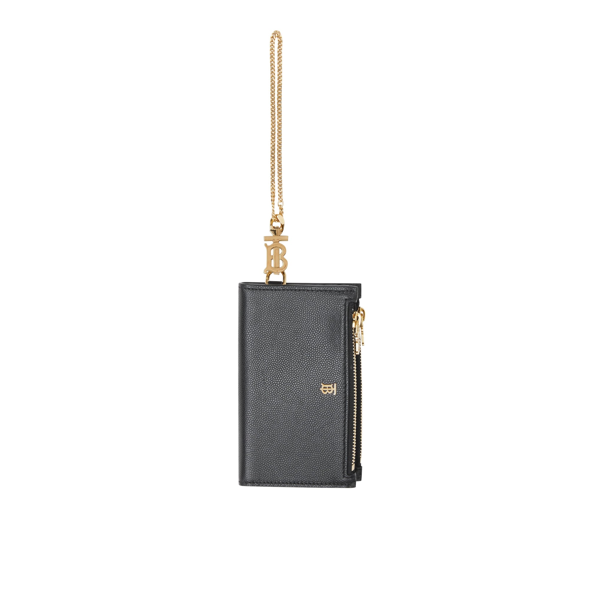 BLACK Portefeuille en cuir Monogram avec dragonne amovible