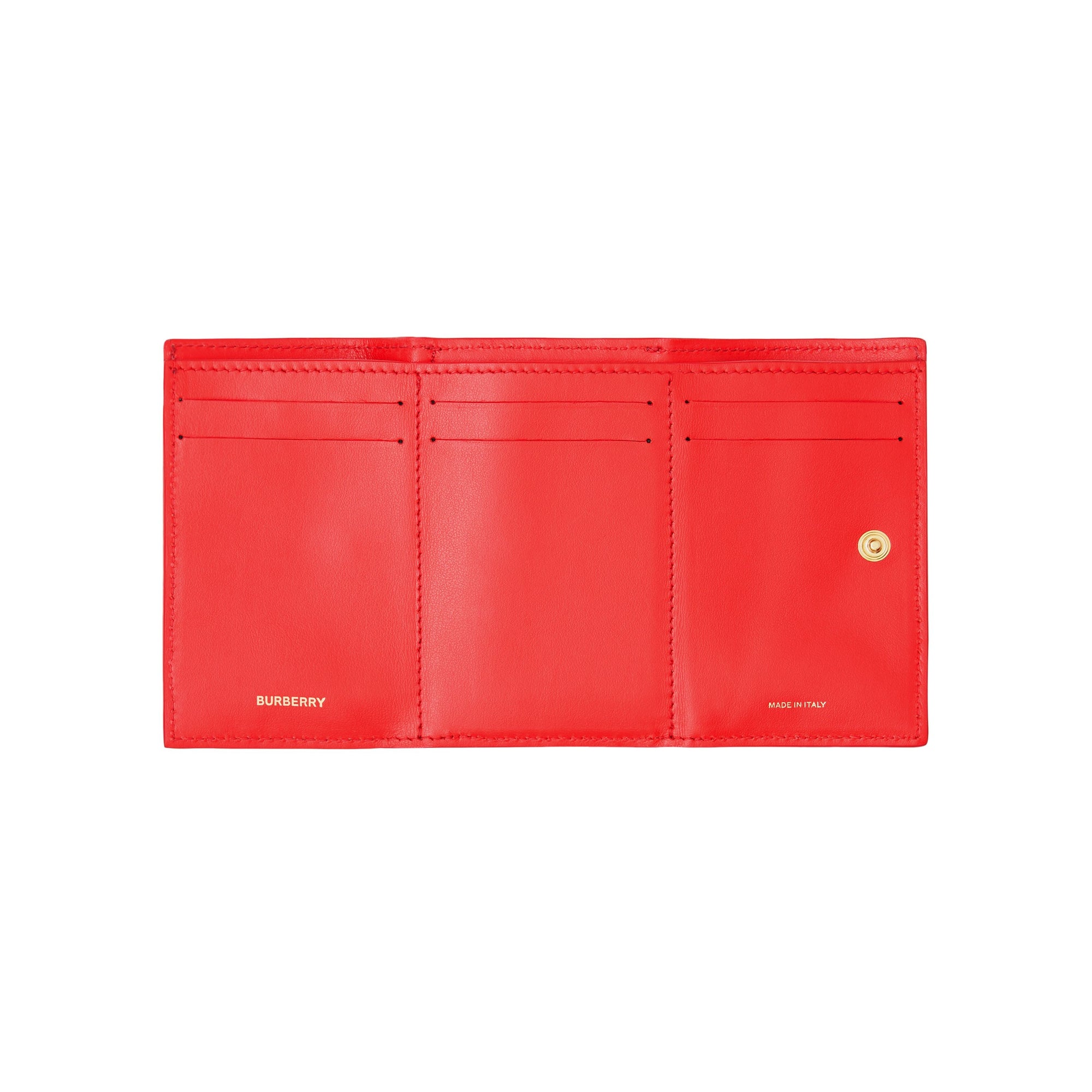 BRIGHT RED Petit portefeuille à rabat en cuir grainé