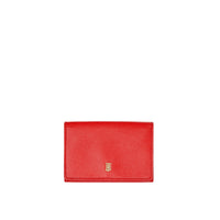 BRIGHT RED Petit portefeuille à rabat en cuir grainé