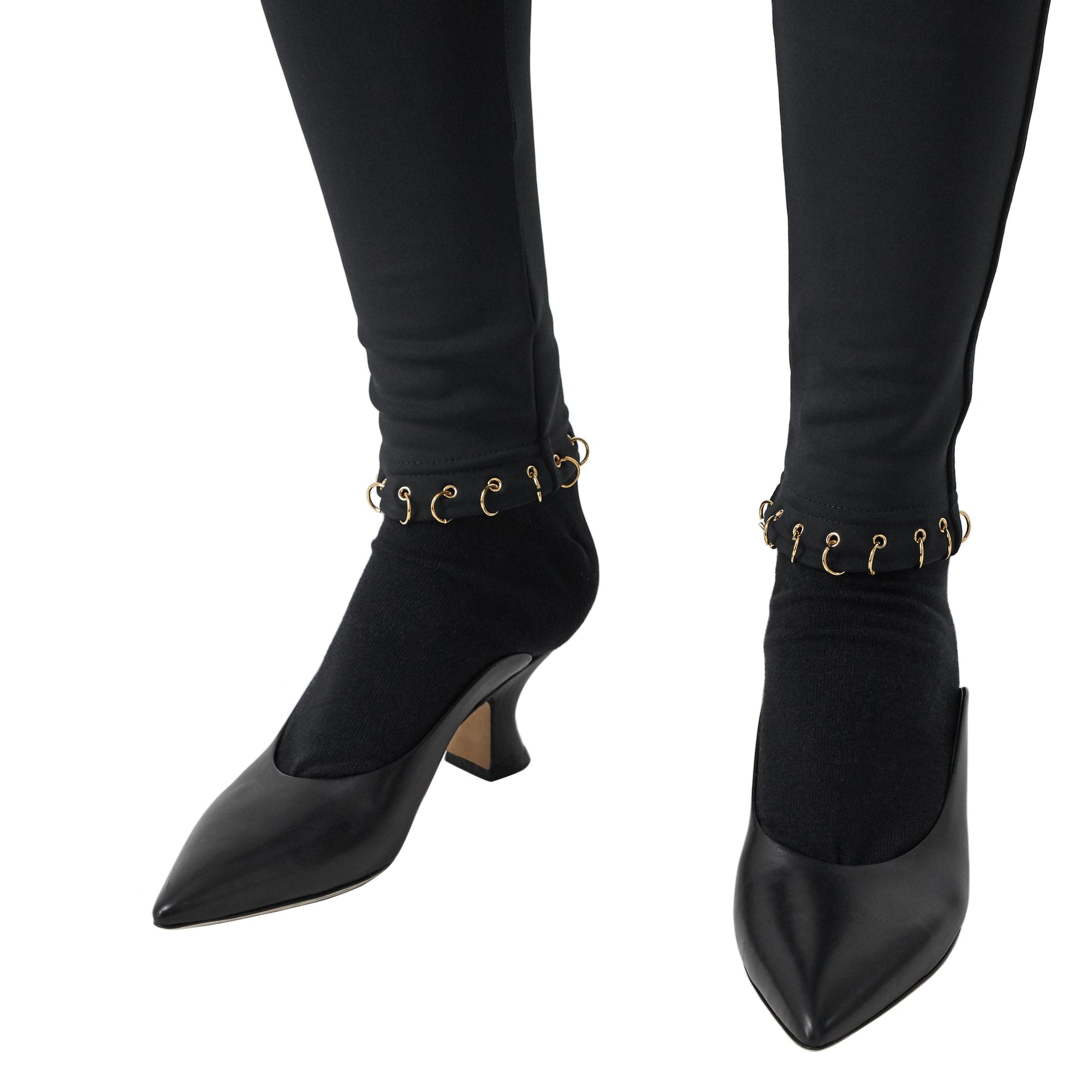 Legging en jersey stretch avec anneau - Noir
