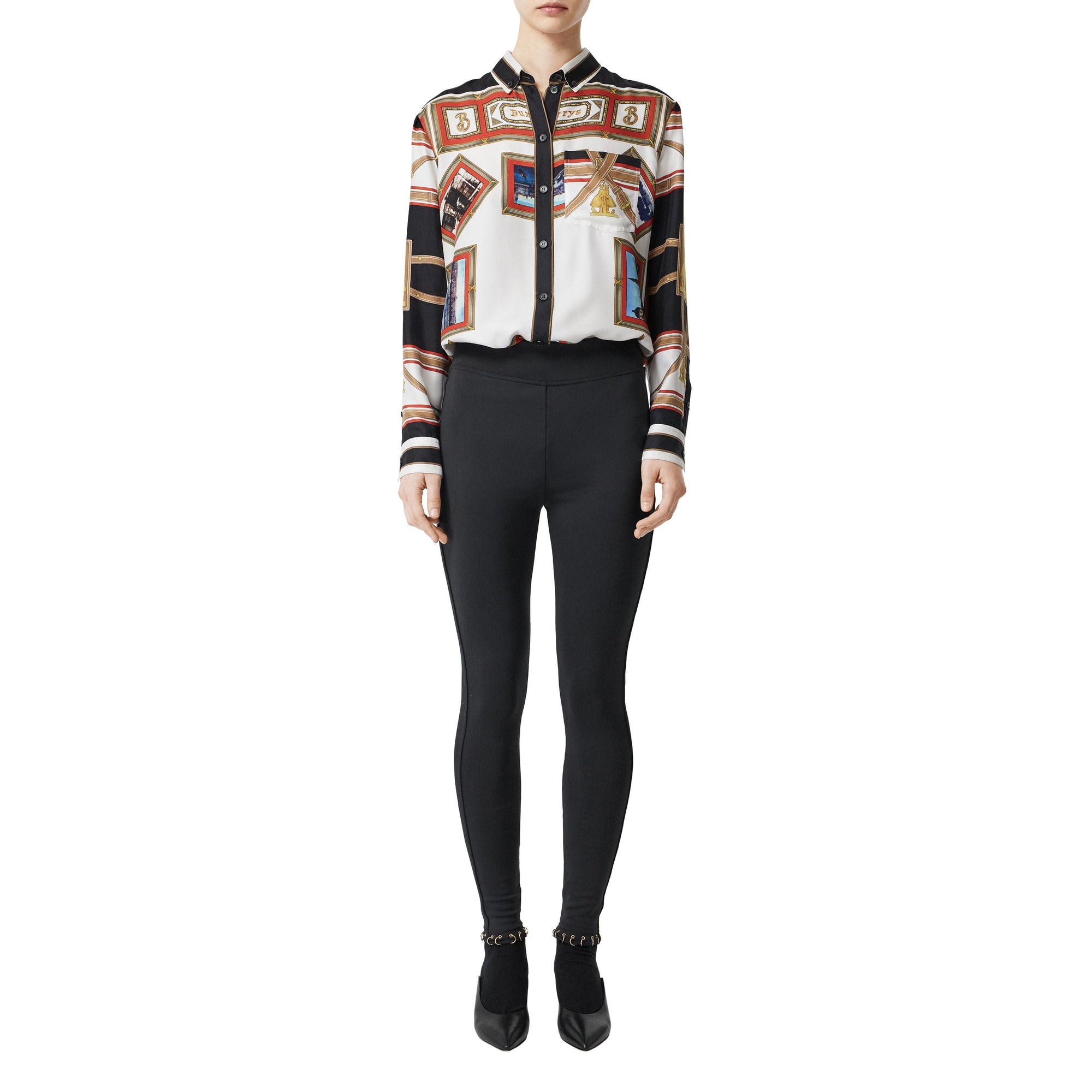 Legging en jersey stretch avec anneau - Noir