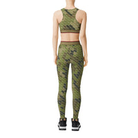 Brassière en jersey stretch monogram - Vert kaki