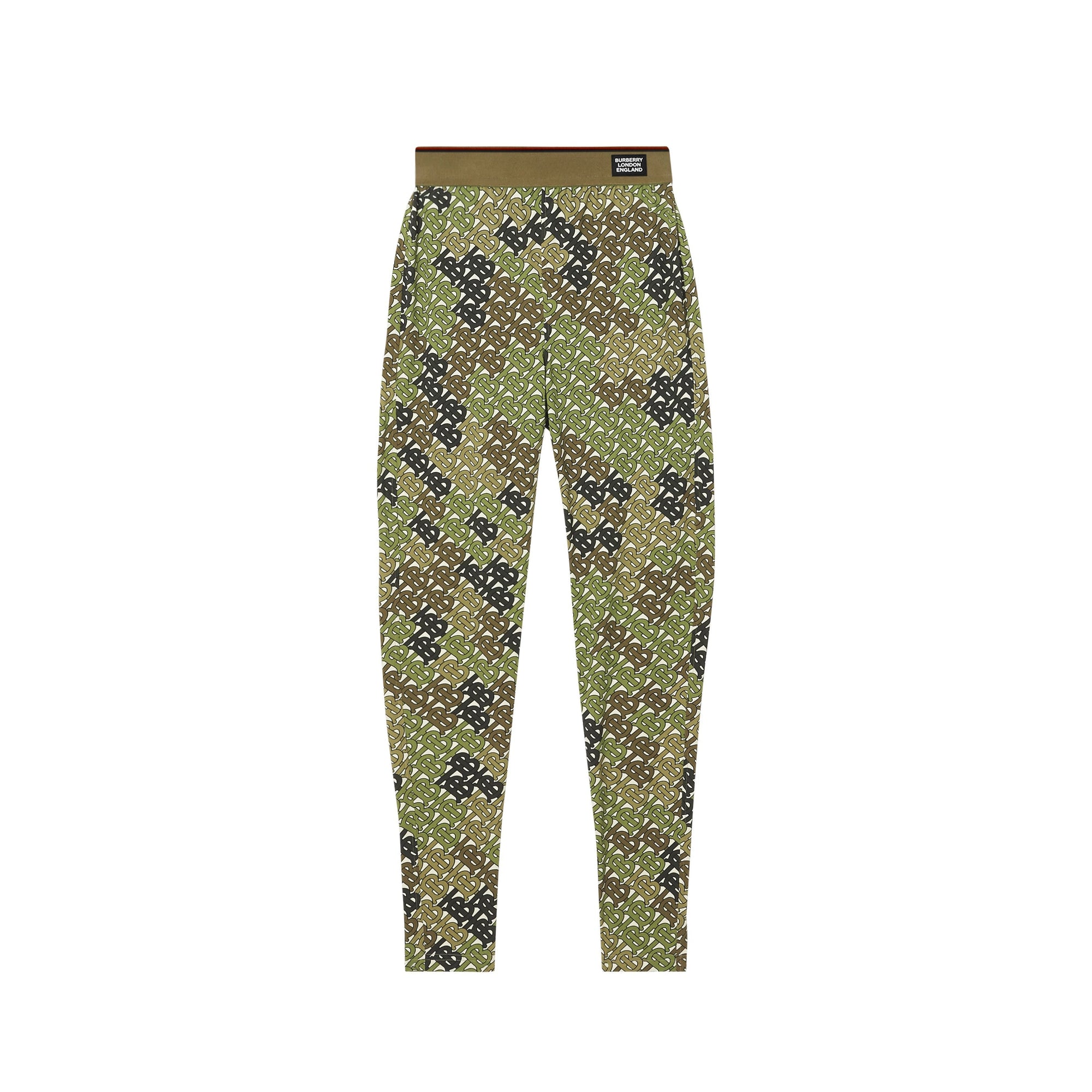 Legging en jersey stretch monogram - Vert kaki