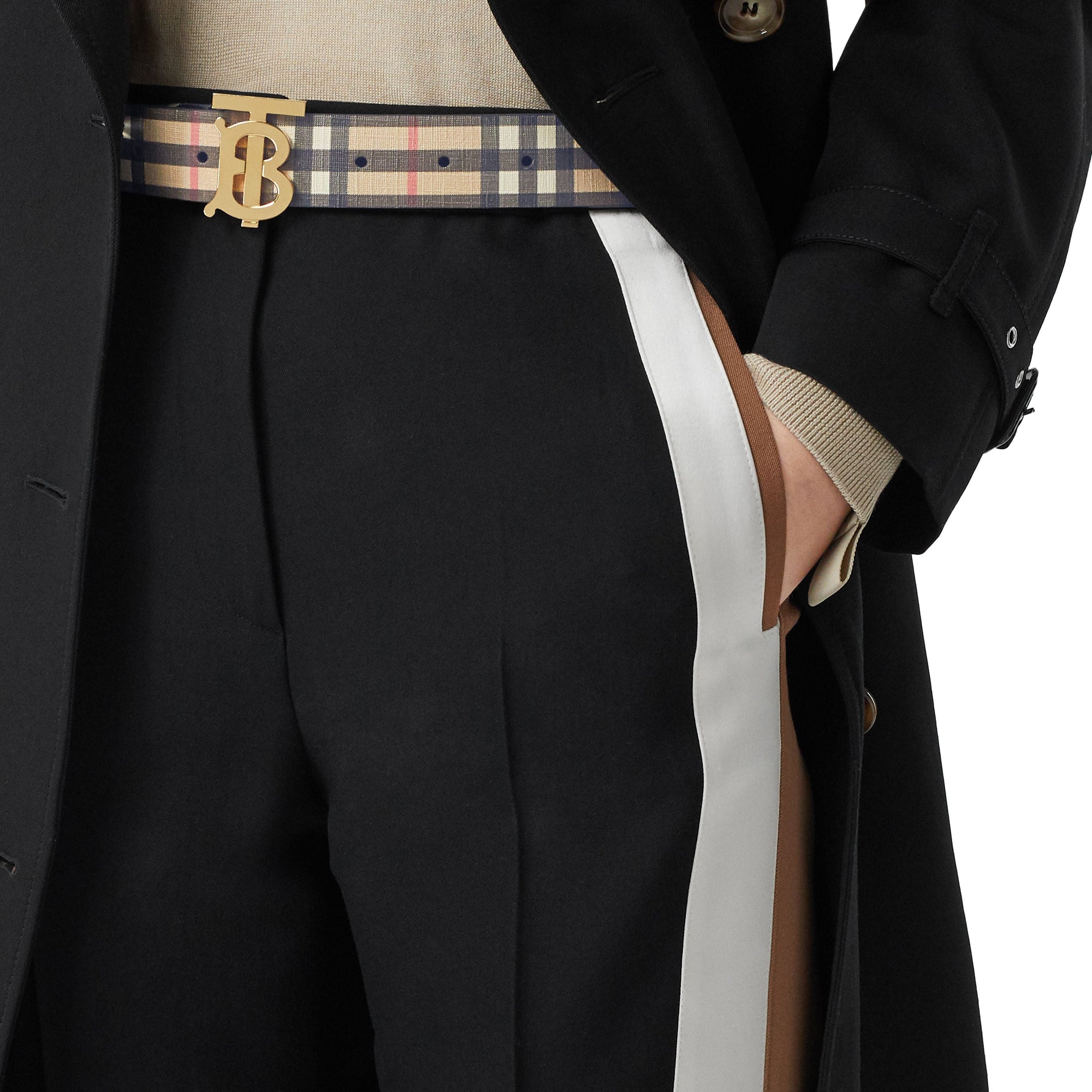 ARCHIVE BEIGE Ceinture en toile écologique Vintage check et Monogram