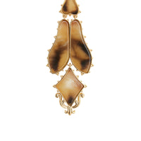 Pendants d'oreilles en résine et plaqués or - Or Clair & Corne