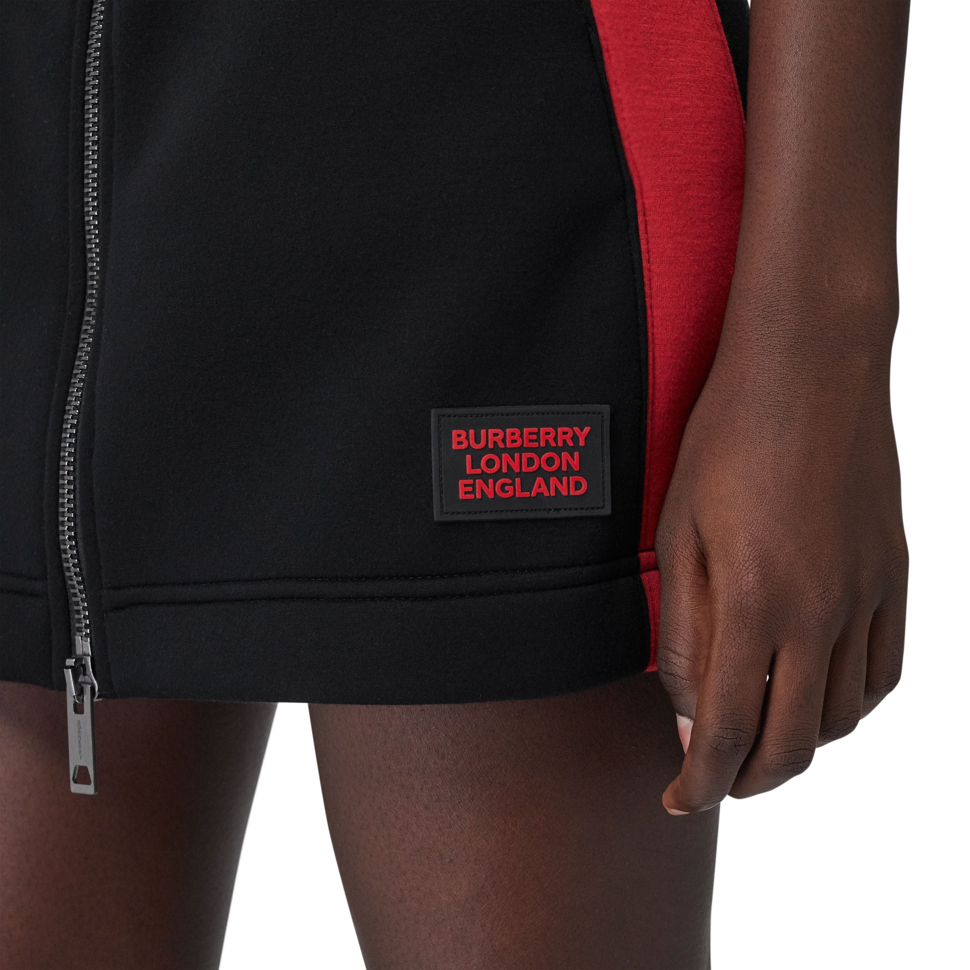 Minijupe en néoprène avec logo - Noir