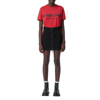 Minijupe en néoprène avec logo - Noir