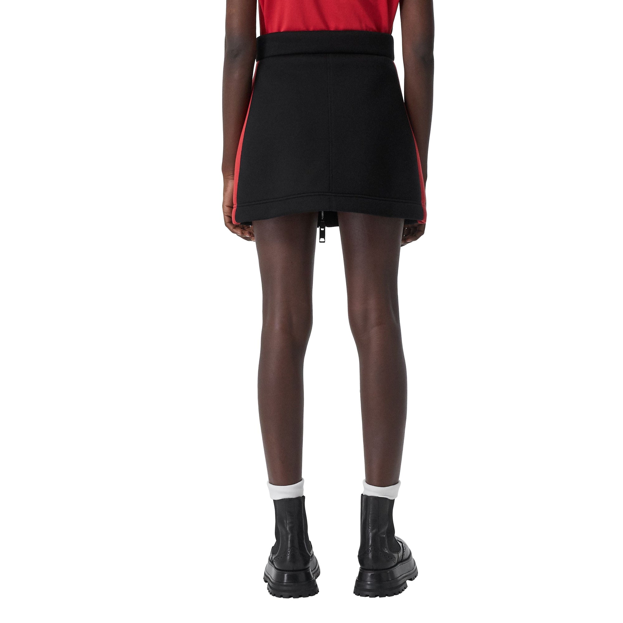 Minijupe en néoprène avec logo - Noir