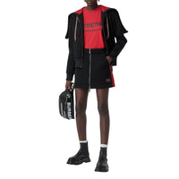 Minijupe en néoprène avec logo - Noir