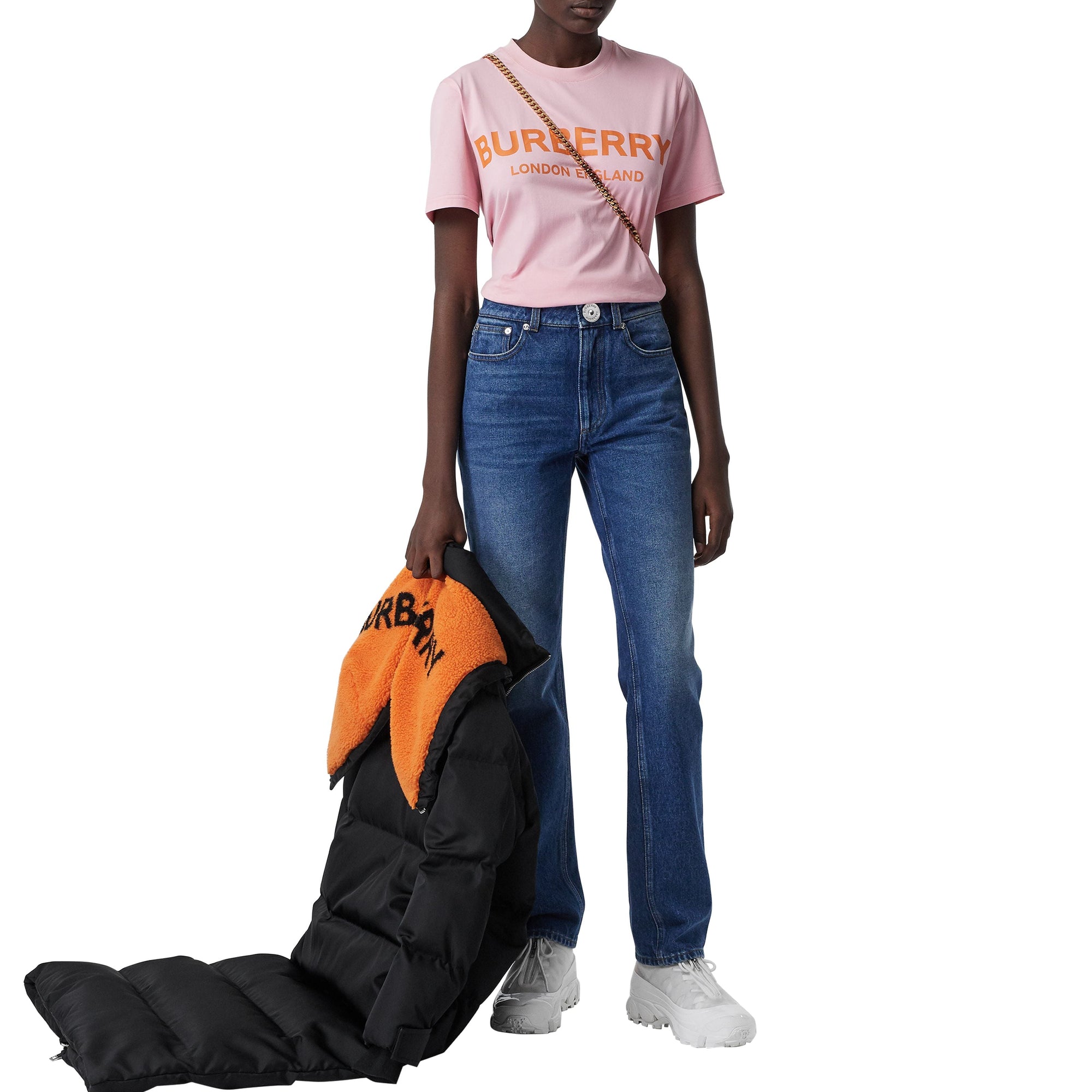 Jean droit avec logo - Indigo