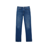 Jean droit avec logo - Indigo